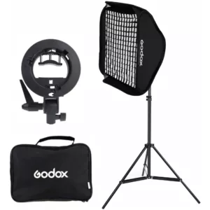 Softbox Speedlite 60x60cm Flash Dedicado Strobist Com Grid + Tripé