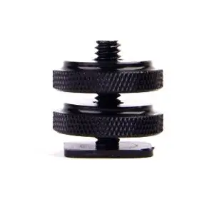 adaptador parafuso dual nuts hot shoe c rosca 14 D NQ NP 396811 MLB20640941493 032016 O Eshop10 - Loja Equipamentos Fotográficos