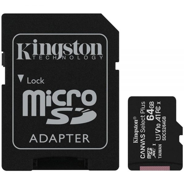 Cartão de Memória Micro SD Kingston Canvas Select Plus 64GB