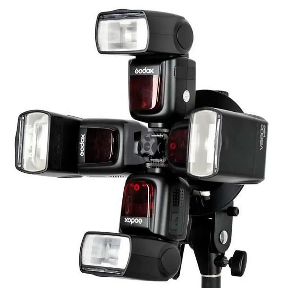 eshop10 haste suporte para ate 4 flashs speedlite s fa greika 6 Eshop10 - Loja Equipamentos Fotográficos