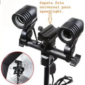 soquete duplo e sapata fria ESHOP10. jpg Eshop10 - Loja Equipamentos Fotográficos