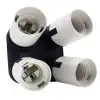 soquete e 27 quadruplicador ou soquete quadruplo ou 4 em 1 ESHOP10 Eshop10 - Loja Equipamentos Fotográficos