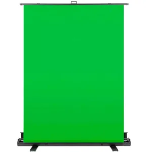 Fundo Móvel GreenScreen Verde Chroma Key Retrátil Greika 1,45m x 2m