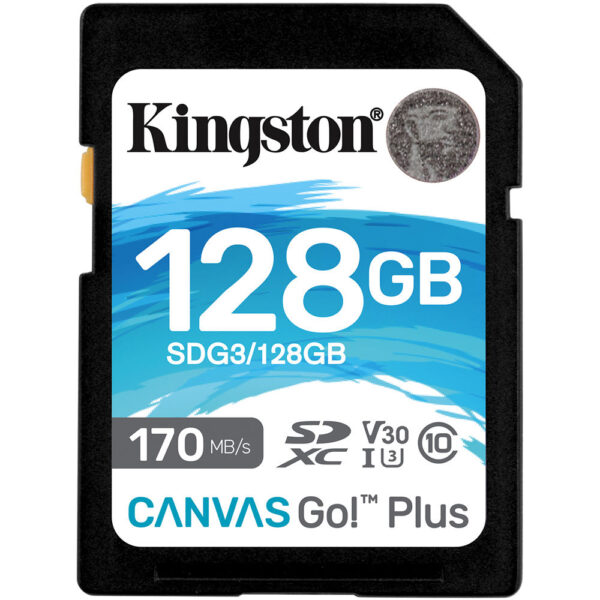 Cartão De Memória SD Kingston Canvas Go! Plus 128GB 170mb/s