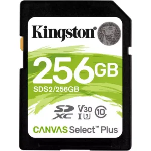 Cartão de Memória SD Kingston Canvas Select Plus 256GB 100MB/s