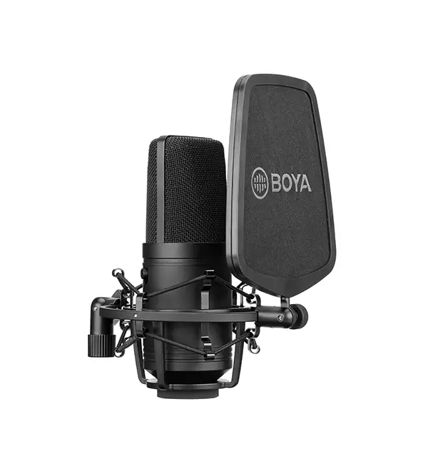 Microfone Cardioide Condensador Boya By-M800 Para Estúdio
