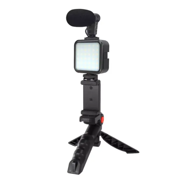 kit 01lm vlogging microfone led tripe e controle remoto 2 Eshop10 - Equipamentos Fotográficos e Cine