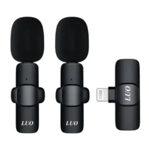 Microfone de Lapela Duplo Wireless LUO LU-B12 Lightning iPhone