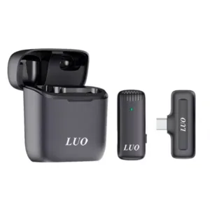 Microfone de Lapela Wireless LUO LU-B13 USB Tipo-C