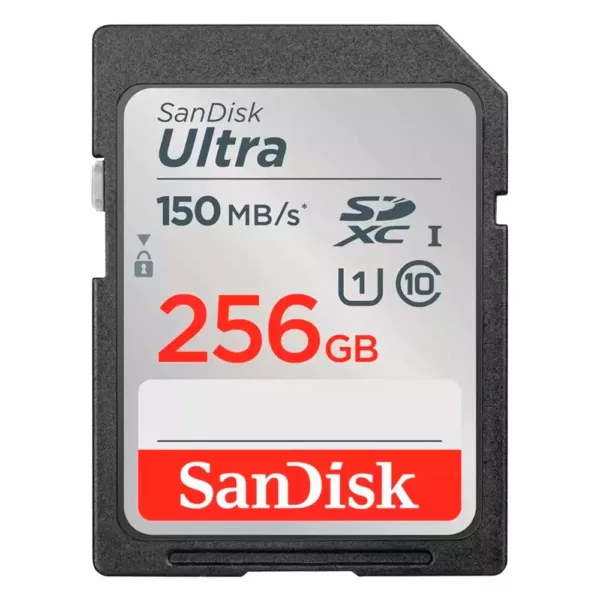 Cartão De Memória SD Sandisk Ultra 256GB 150MB/s