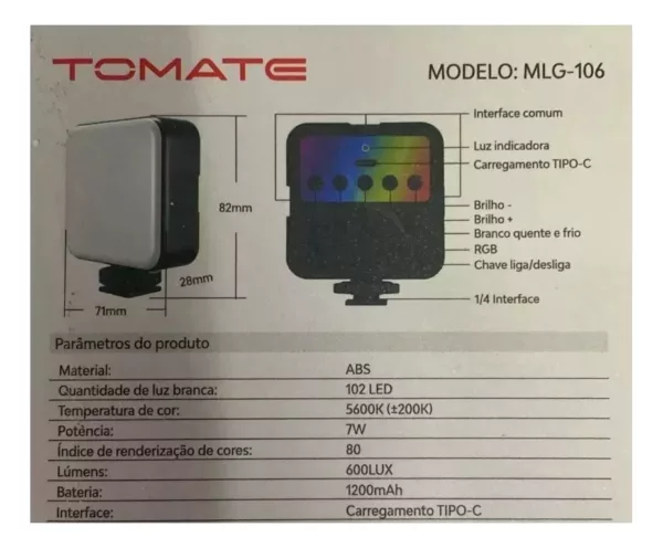 eshop10 led tomate mlg 106 7 Eshop10 - Loja Equipamentos Fotográficos