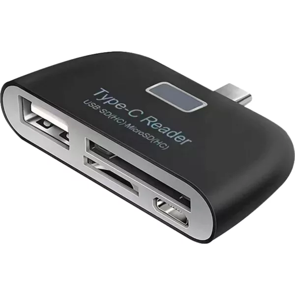 Hub USB-C 4x1 Com Leitor de Cartão Micro SD/ TF / Micro USB / USB