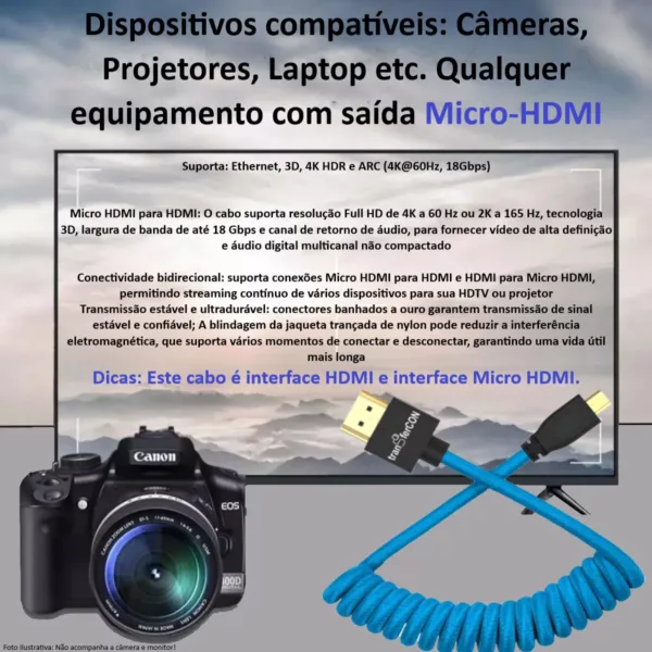 eshop10 cabo micro hdmi 7 Eshop10 - Loja Equipamentos Fotográficos
