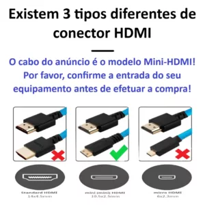 eshop10 cabo mini hdmi espiral 2 Eshop10 - Loja Equipamentos Fotográficos