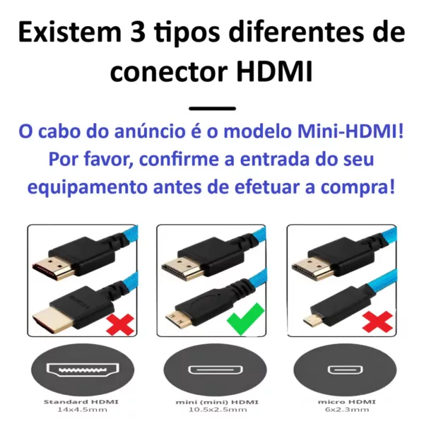 eshop10 cabo mini hdmi espiral 2 Eshop10 - Loja Equipamentos Fotográficos