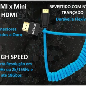 eshop10 cabo mini hdmi espiral 3 Eshop10 - Loja Equipamentos Fotográficos
