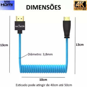 eshop10 cabo mini hdmi espiral 4 Eshop10 - Loja Equipamentos Fotográficos