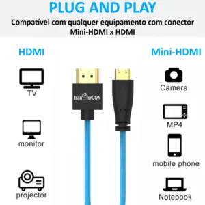 eshop10 cabo mini hdmi espiral 6 Eshop10 - Loja Equipamentos Fotográficos