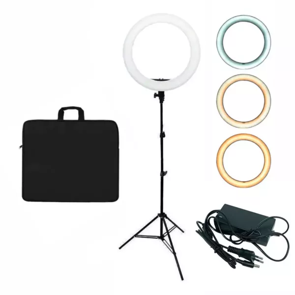 Iluminador Led Ring 18" 46cm 448 Leds 70W 3500lm com Tripé