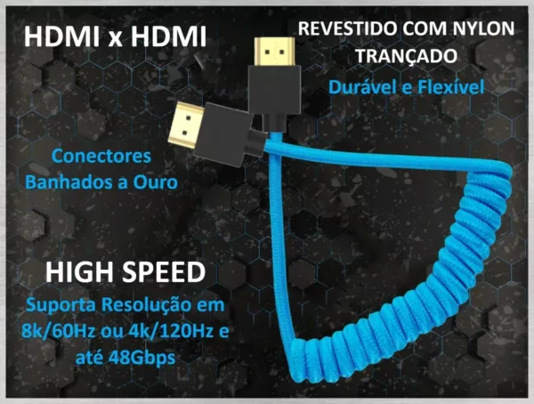 eshop10 cabo hdmi espiral 2 Eshop10 - Loja Equipamentos Fotográficos
