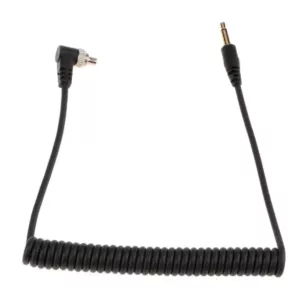 Cabo de Sincronismo Espiral Pc Sync / P2 30cm com Trava
