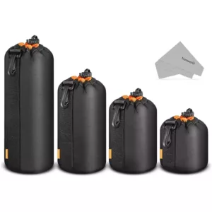 Kit 4 Case Porta Lente Objetiva Neoprene Neewer