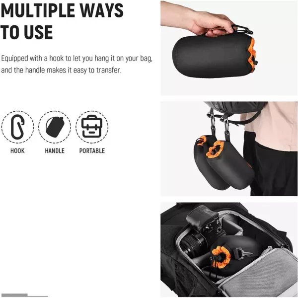 eshop10 neewer lens pouch 5 Eshop10 - Loja Equipamentos Fotográficos