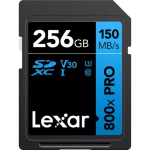 Cartão de Memória SD Lexar 800x PRO 150 MB/S C10 U3 V30 256GB