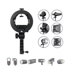Suporte Flash Speedlite V1 Ad200 S-type Encaixe Bowens Greika GFB-50