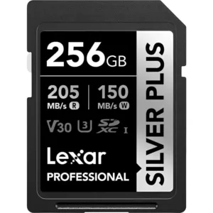 Cartão de Memória SD Lexar Professional SILVER PLUS 205-150 MB/S C10 U3 V30 UHS-I 256GB