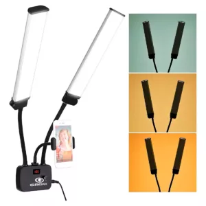 Iluminador Led Twin Bicolor Braço Duplo 45W Com Dimmer Greika