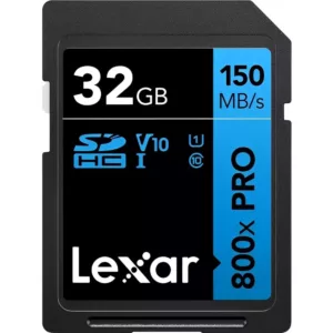 Cartão de Memória SD Lexar 800x PRO 150MB/S C10 U3 V30 32GB