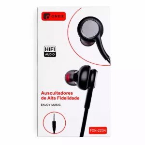 Fone De Ouvido Com Fio P3 Onex FON-2204 Preto