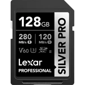 Cartão de Memória SD Lexar Professional SILVER PRO 280-120MB/S C10 U3 V60 UHS-II 128GB