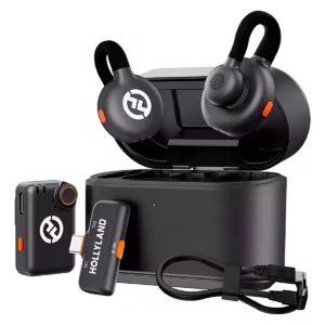 Hollyland Lark M2S Microfone Sem Fio P/ Celular Câmera USB-C + Cabo Lightning