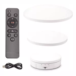 Base Giratória Para Fotos e Vídeos Com Controle Remoto 15cm 18cm e 22cm