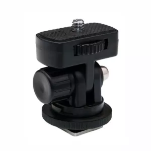 Sapata Articulável Inclinável 180 Graus Hotshoe Rosca 1/4 P/ DSLR LED e Acessórios