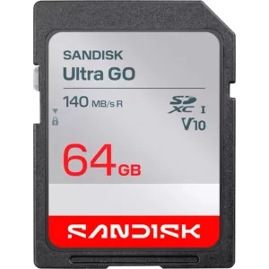 Cartão de Memória SD Sandisk Ultra Go SDXC UHS-I 64GB V10 140mb/s