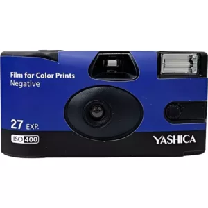 Câmera Descartável Yashica Single Use Film com Flash 27 Exposições Filme 35mm ISO 400